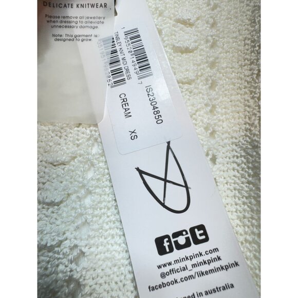 NWT Minkpink Women's Tinsley Knit Midi Dress XS Sleeveless Textured Open Back - Picture 4 of 16